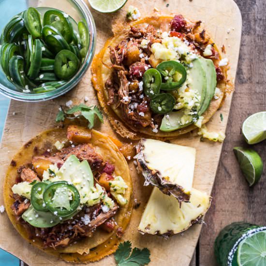 Crockpot Pineapple Chicken Tinga