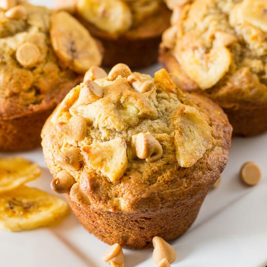 Peanut Butter Banana Muffins