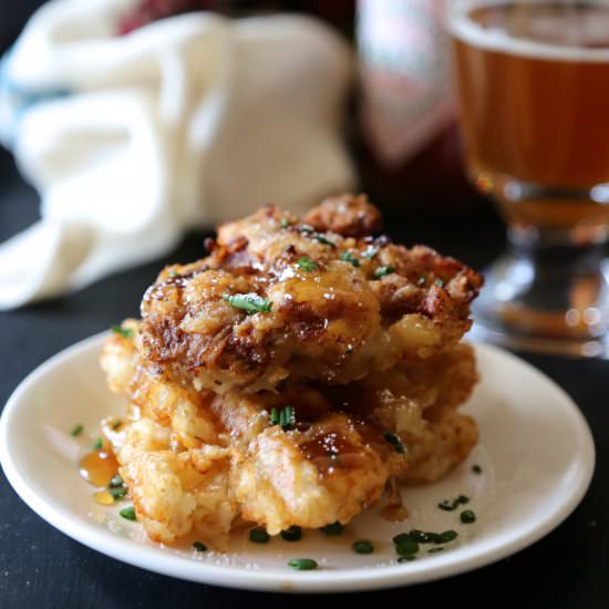 Fried Chicken & Waffle-Tots