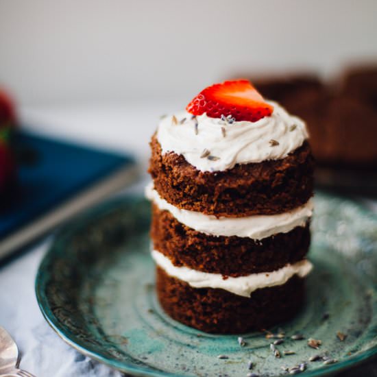 Lavender Neapolitan Mini Cakes