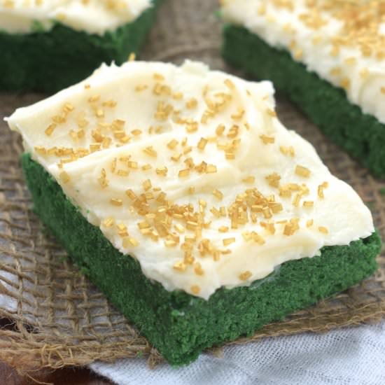 Green Velvet Sugar Cookie Bars