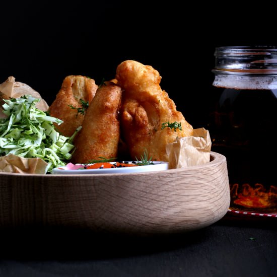 Beer-Battered Vegan “Fish”