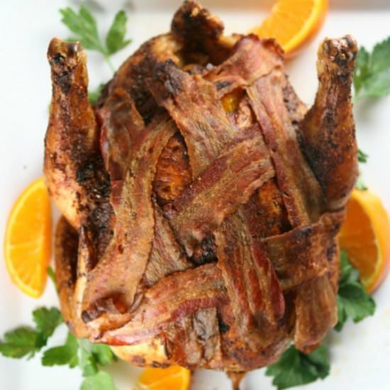 Roasted Chicken with Bacon