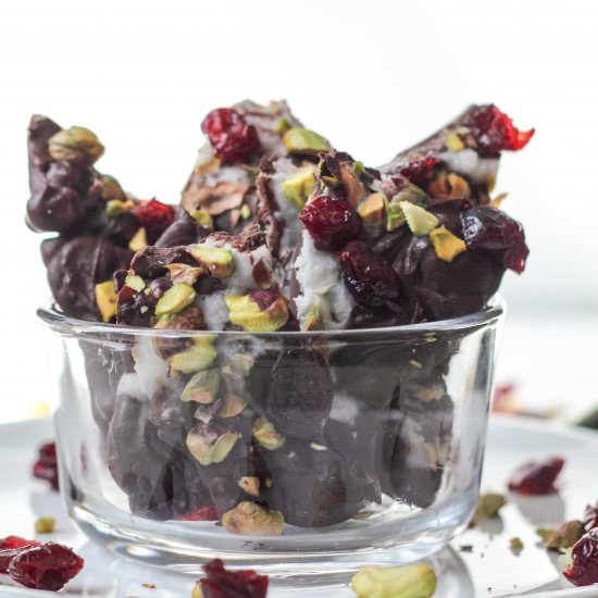 Cherry Pistachio Chocolate Bark