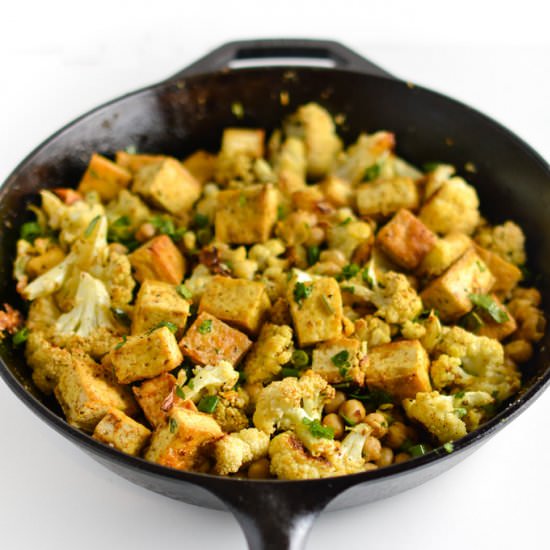 Cauliflower, Chickpea, & Tofu Salad