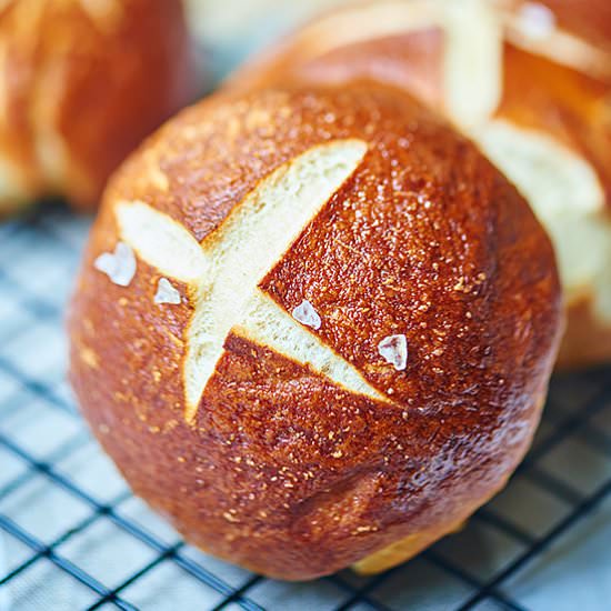 Soft Pretzel Rolls