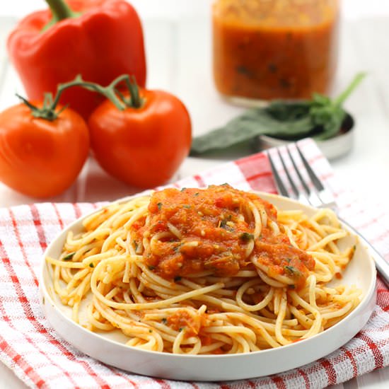 Roasted Red Pepper and Tomato Sauce