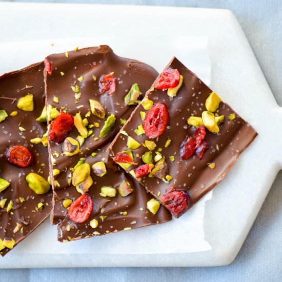 Cranberry and Pistachio Bark