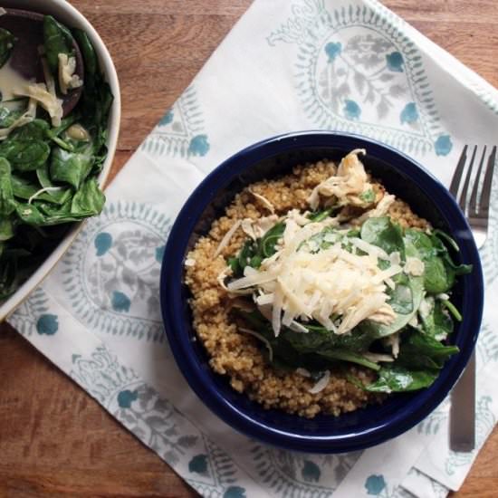 Garlicky Spinach Chicken Bake