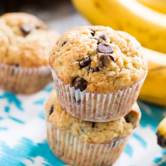 Banana Chocolate Chip Muffins