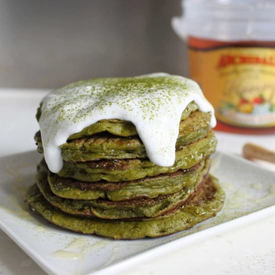 Matcha Pancake Coconut Whip Cream