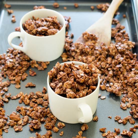 10 Minute Nutella Skillet Granola