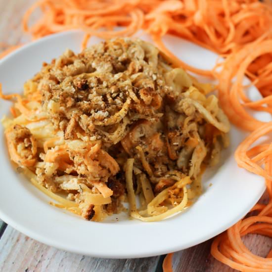Spiralized Root Vegetable Casserole