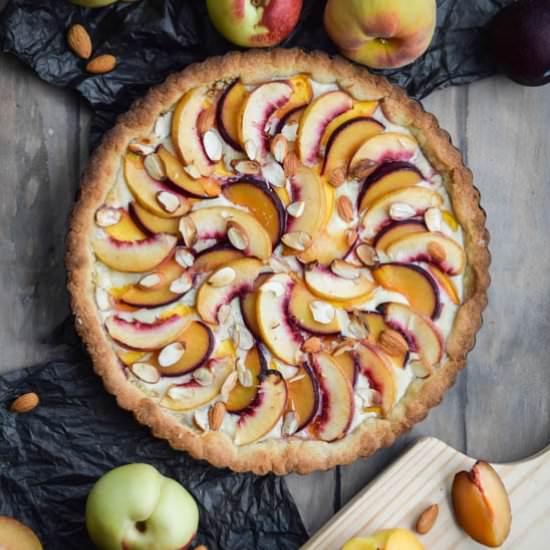 Almond and Stone Fruit Tart