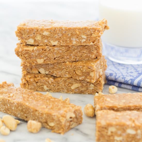 Nutty Peanut Butter Granola Bars