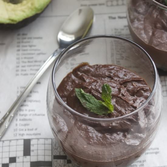 Chocolate Mint Avocado Pudding