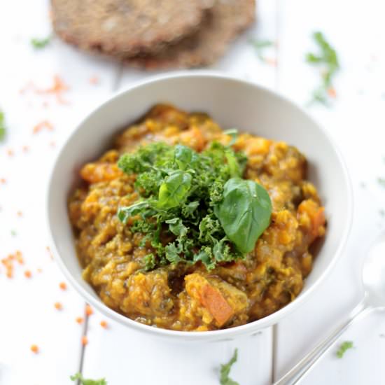 Red Lentil and Sweet Potato Stew