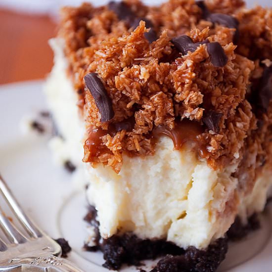 Samoa Cheesecake