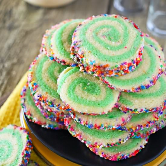 Rainbow Pinwheel Cookies