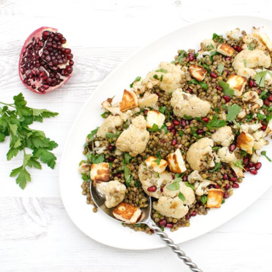 Roasted Cauliflower & Lentil Salad