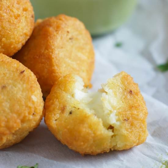 Cheese Stuffed Yuca Balls