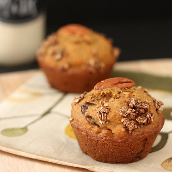 Cranberry Pecan Sweet Potato Muffin