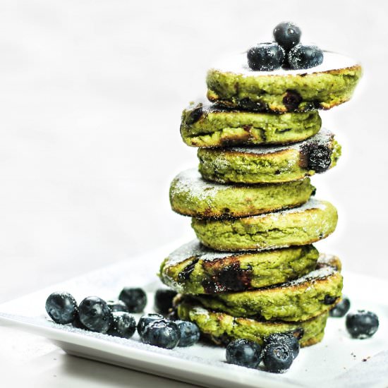 Blueberry Matcha Welsh Cakes
