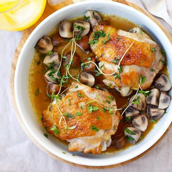 Chicken and Sauteed Mushroom