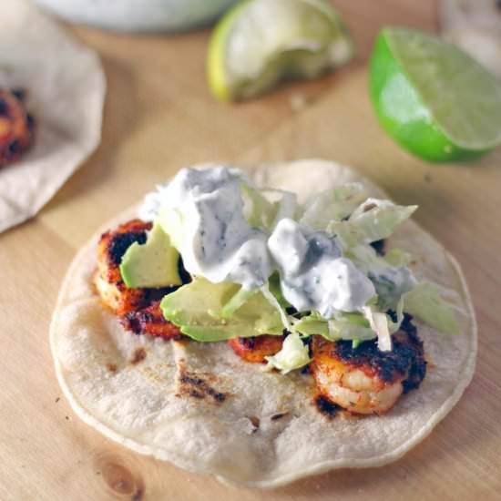 Blackened Shrimp Tacos
