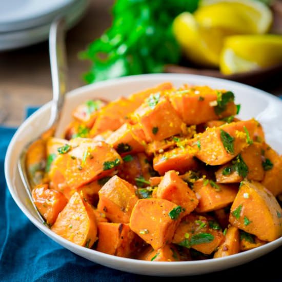 Sweet Potatoes with Citrus Dressing