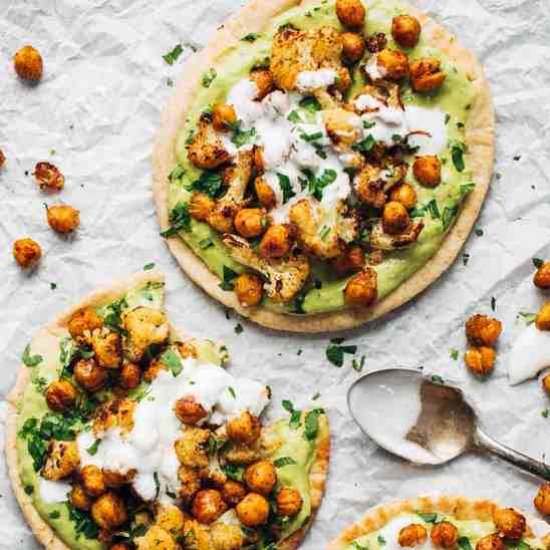 Roasted Veggie Pitas with Avocado