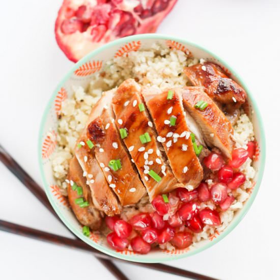 Paleo Pomegranate Chicken Teriyaki