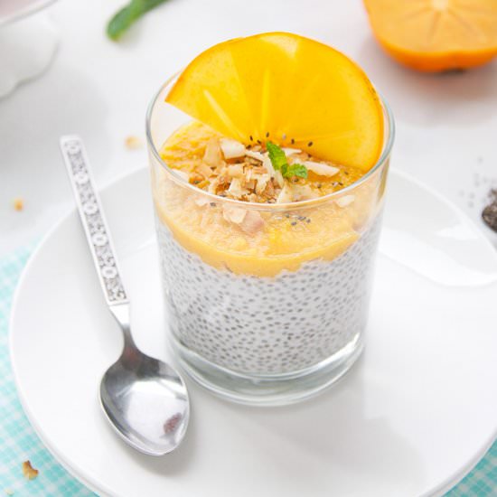Persimmon Coconut Chia Pudding