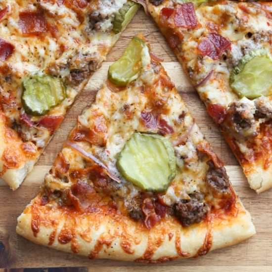 cheeseburger pizza