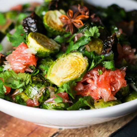 Brussels Sprouts with Pomelo