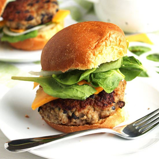 Black Bean Turkey Burgers
