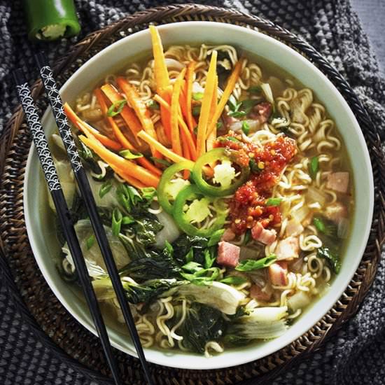 Spicy Bok Bhok Ramen with Pork