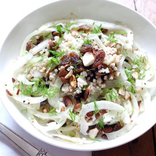 Fennel, Millet and Dried Grape Salad