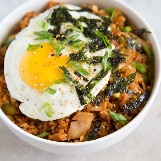 Baked Kimchi “Fried” Rice