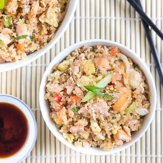 Salmon Quinoa ‘Fried Rice’