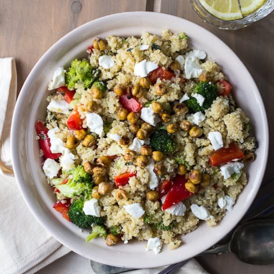 Quinoa Veggie Salad with Chickpeas