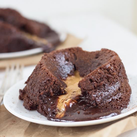 Peanut Butter Chocolate Lava Cakes