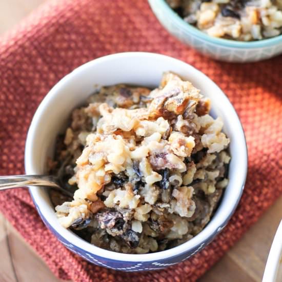 Brown and Wild Rice Pudding