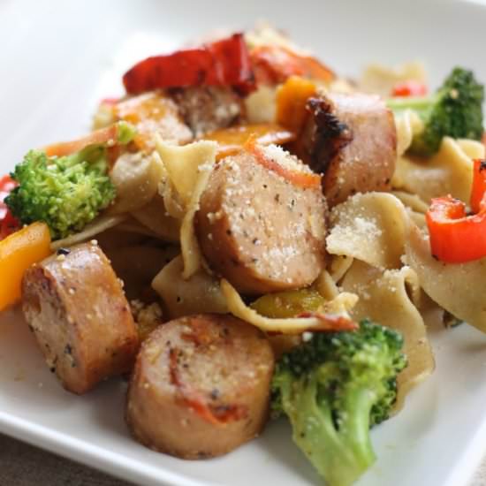 Chicken Sausage Pasta with Veggies