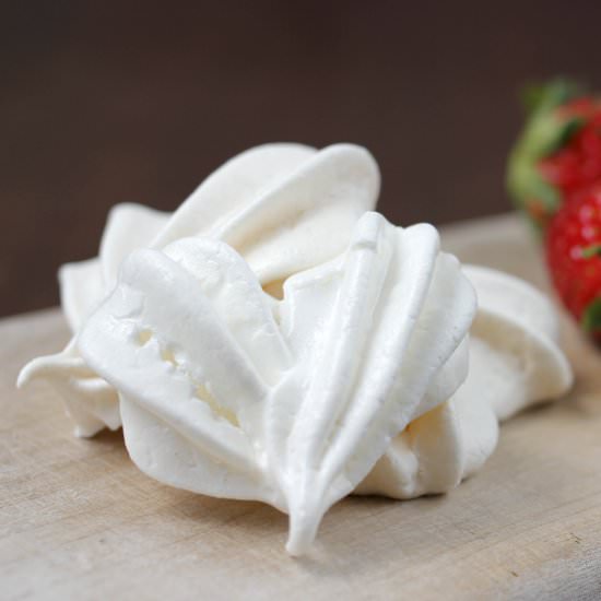 Heart-Shaped Meringue Cookie