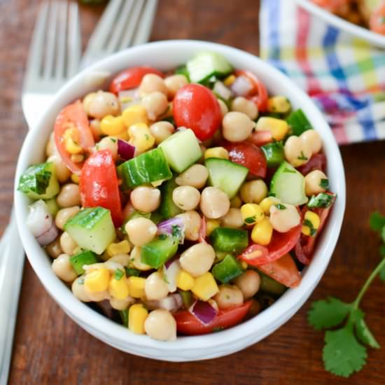 Corn & Chickpea Fiesta Salad