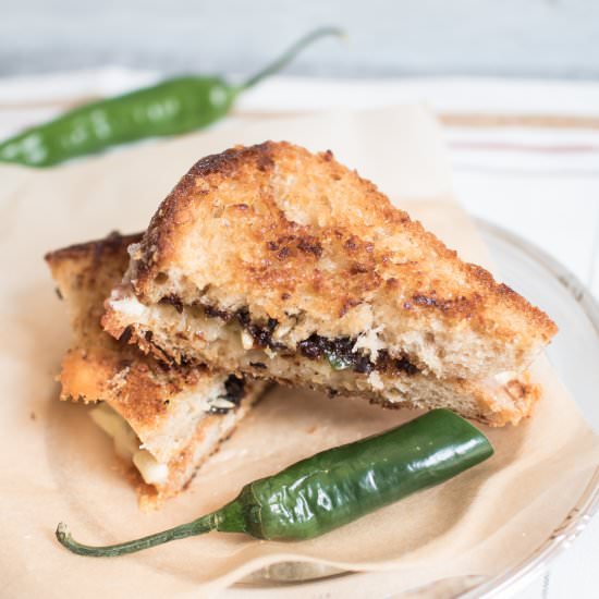 Grilled Cheese with Prunes and Brie