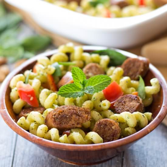 One Pot Creamy Pesto Pasta