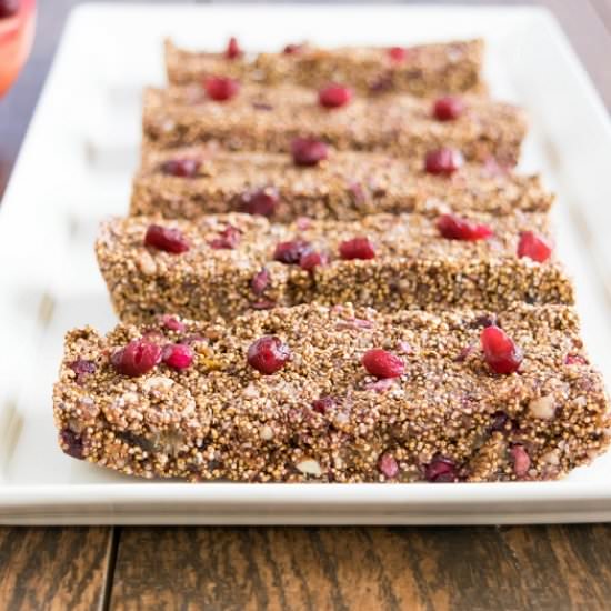 Puffed Amaranth Pomegranate Bars