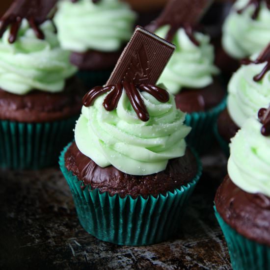 Andes Mint Cupcakes